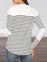 Load image into Gallery viewer, Striped Long Sleeve Breastfeeding Maternity Top in 5 Colors S-XXL - Wazzi&#39;s Wear