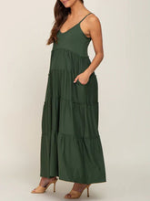 Load image into Gallery viewer, Maternity V-Neck Sleeveless Maxi Dress with Side Pockets - Wazzi&#39;s Wear