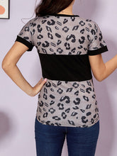 Load image into Gallery viewer, Maternity Leopard Print Short Sleeve Top S-XL - Wazzi&#39;s Wear
