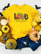 Load image into Gallery viewer, Women&#39;s Fall Pumpkin Short Sleeve Top in 5 Colors Sizes 4-14