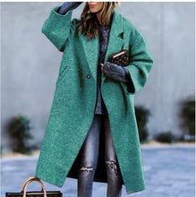 Load image into Gallery viewer, Women’s Long Sleeve Woolen Coat in 11 Colors Sizes 4-16 - Wazzi&#39;s Wear