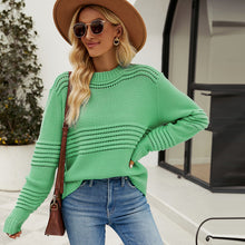 Load image into Gallery viewer, Women&#39;s Solid Knit Long Sleeve Sweater in 4 Colors Sizes 4-10