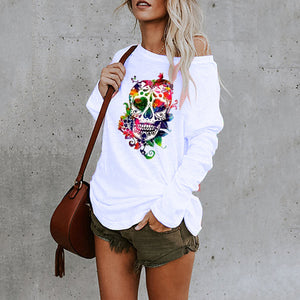 Women’s Long Sleeve Top with Sugar Skull Sizes 4-14