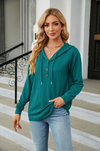Women's Hooded Long Sleeve Top in 7 Colors S-XXL