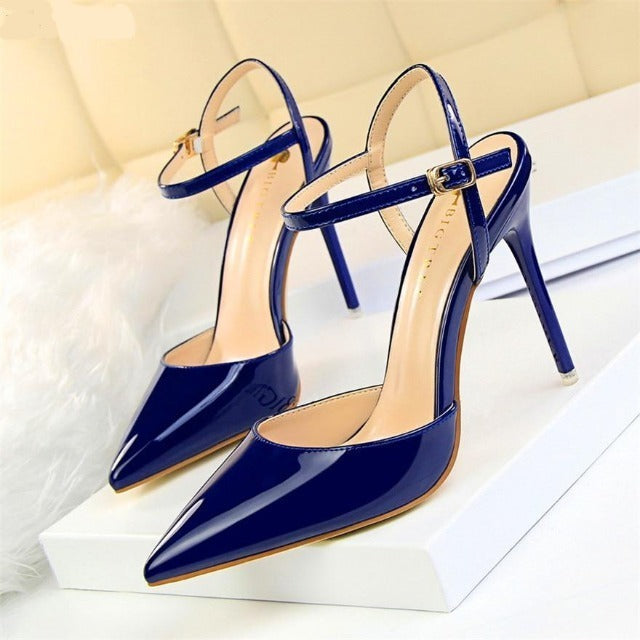 Women’s Patent Leather High Heel Stilettos with Pointed Toe