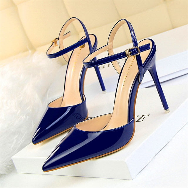 Women’s Patent Leather High Heel Stilettos with Pointed Toe