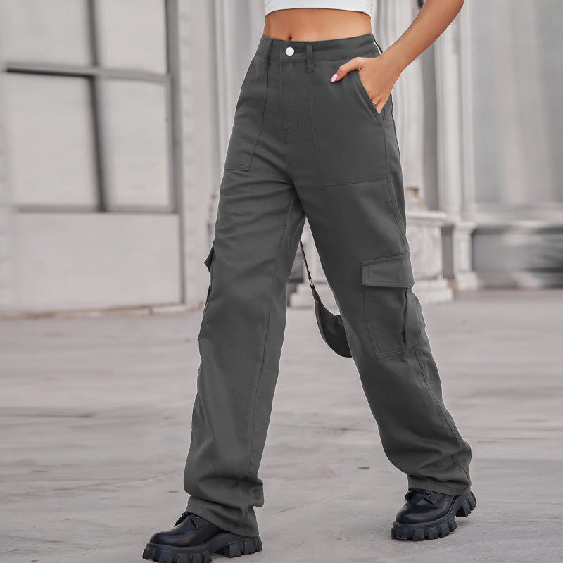 Women’s Solid Cargo Pants in 4 Colors Sizes 4-18 - Wazzi's Wear