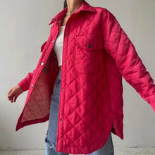 Load image into Gallery viewer, Women’s Quilted Long Sleeve Jacket with Belt in 10 Colors S-XL - Wazzi&#39;s Wear