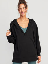 Load image into Gallery viewer, Women’s V-Neck Hooded Long Sleeve Top with Kangaroo Pocket in 4 Colors S-XL - Wazzi&#39;s Wear