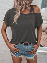 Load image into Gallery viewer, Women&#39;s Solid Off-the-Shoulder Short Sleeve Top in 2 Colors Sizes 4-12