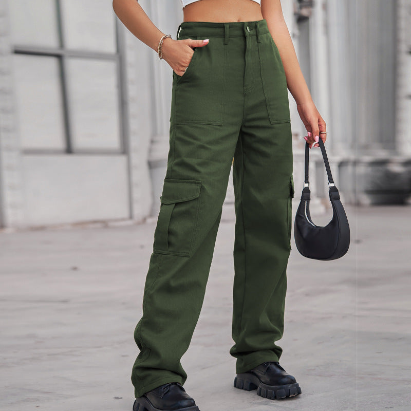 Women’s Solid Cargo Pants in 4 Colors Sizes 4-18 - Wazzi's Wear